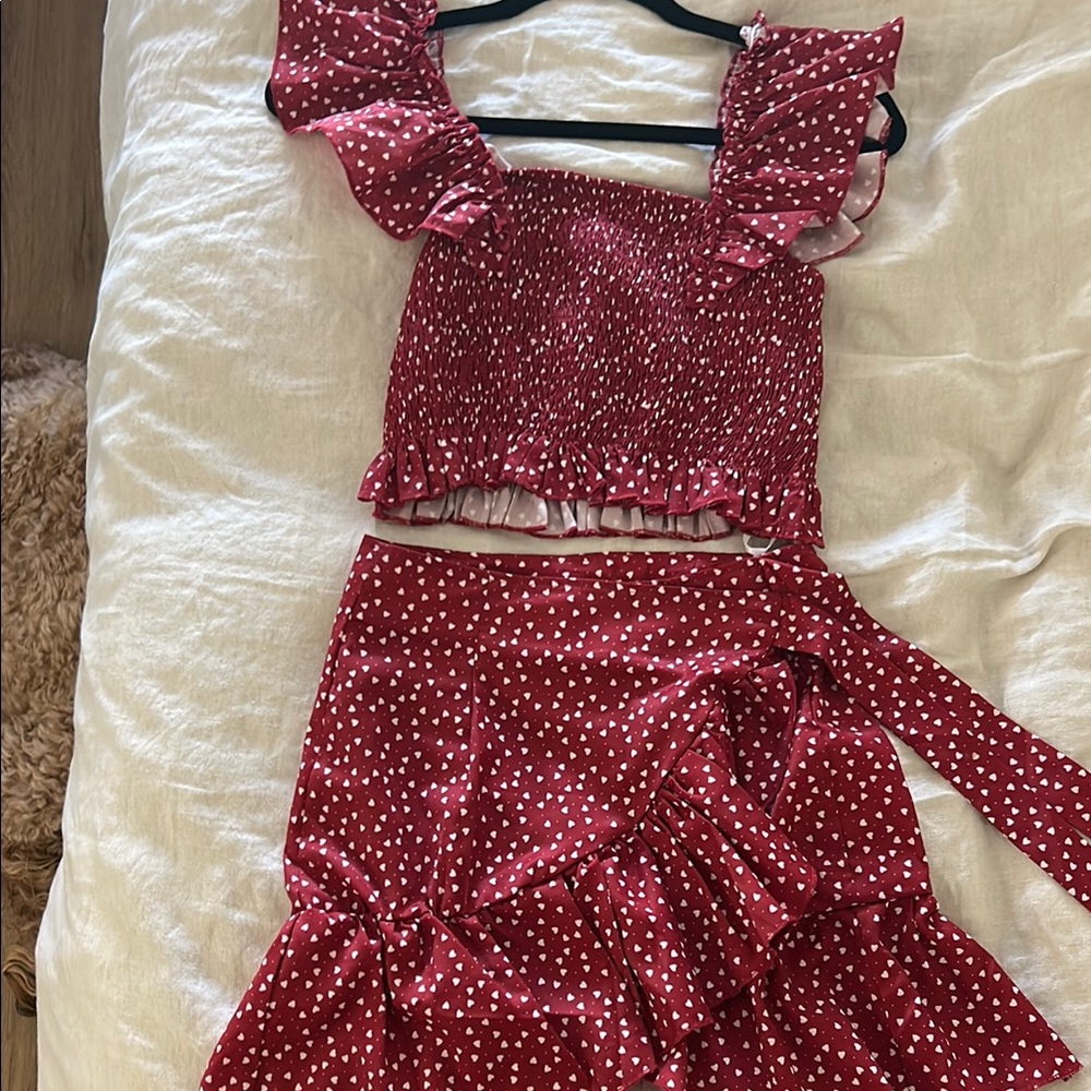 Red Polka Dot Two-Piece Set